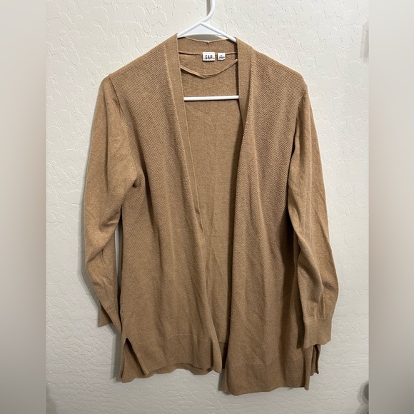GAP Tan Cardigan Sweater Open Front - Picture 1 of 2